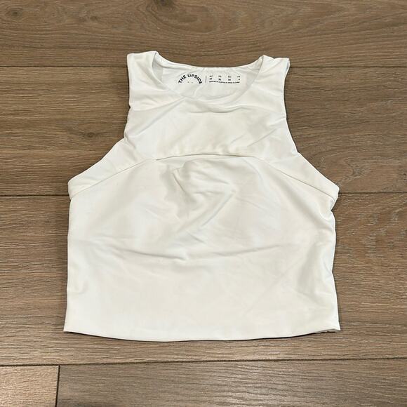 THE UPSIDE White Milena Keyhole Cutout Sleeveless Active Crop Tank Top Size 4 - Picture 2 of 12